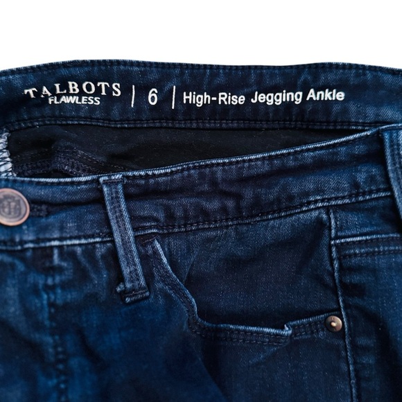 Talbots-Flawless Size 6 High-Rise Jegging Ankle Jeans in Rinse Wash Stretch - Picture 6 of 9
